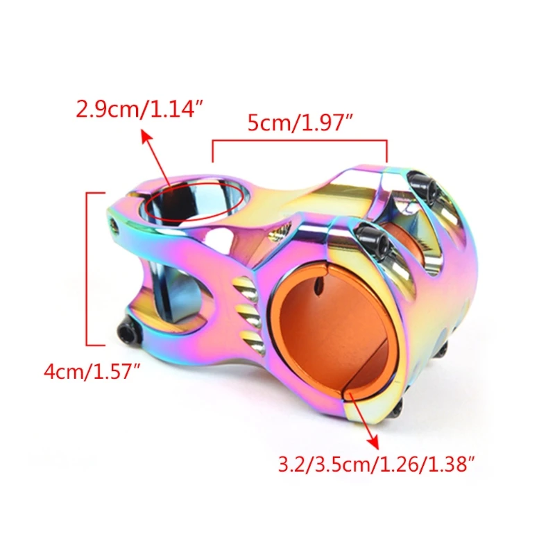 

Mountain Bike Stem 31.8 / 35Mm Dazzle Bicycle Stem Ultralight Aluminum Short Handlebar Stem Riser For Mtb Dh K3NC