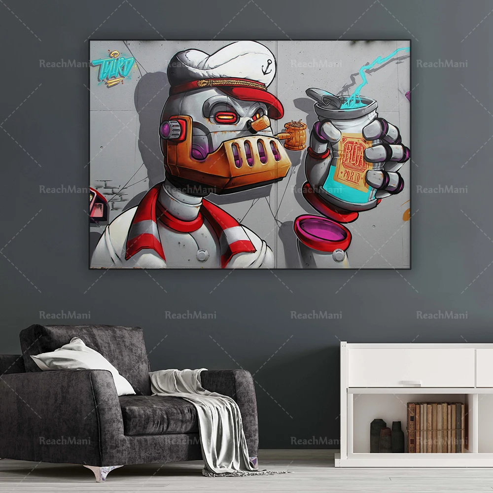 

Graffiti Street Art Banksy Canvas, Banksy Artwork, Graffiti Wall Art Modern Canvas Poster