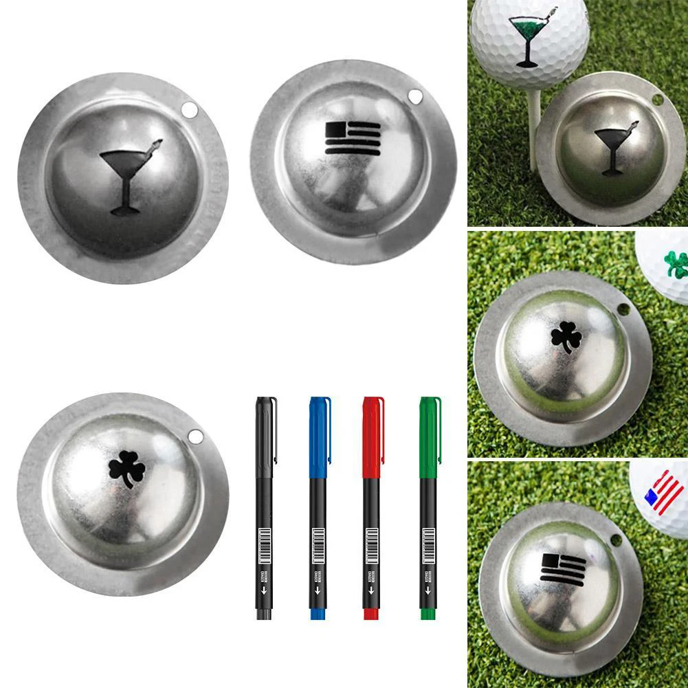 

1 Pc New Golf Ball Line Marker Stencil Steel Marker Pen Golf Putting Positioning Aids Outdoor Golf Sport Tool Positioning Aids
