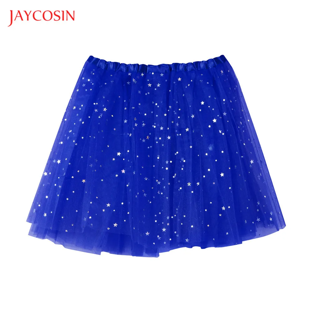 Фото Женская фатиновая юбка Jaycosin винтажная Короткая мини пачка со звездами и