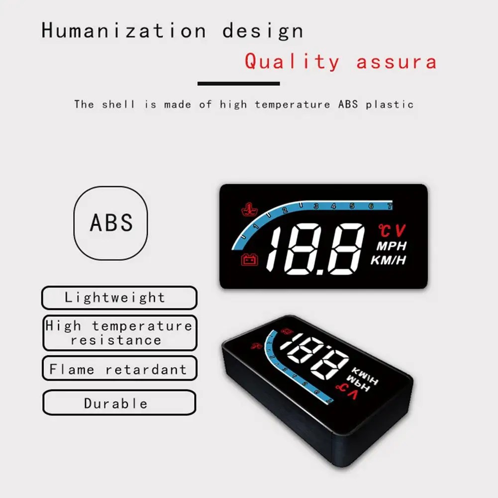 Head-up Display L1 Car Speeding Alarm Monitor HUD Speed Water Temperature Voltage OBD | Автомобили и мотоциклы