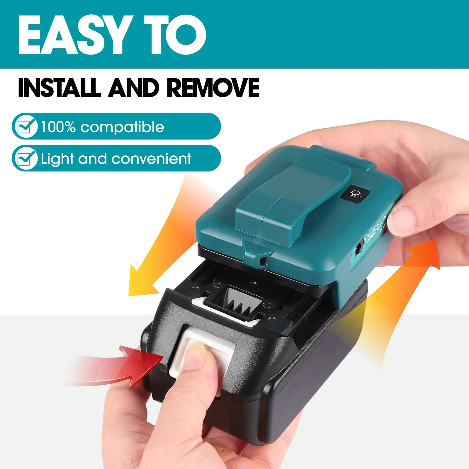 Лидер продаж светодиодный адаптер светильник для Makita 14 4 В/18 в литий-ионный