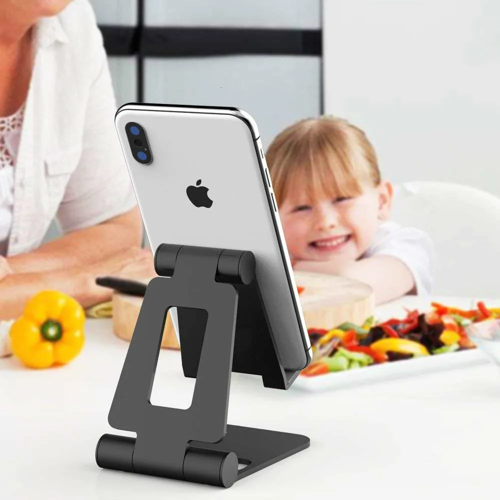 Aluminium Alloy Phone Stand for Huawei iPhone Xiaomi Universal Foldable & Rotatable Phone Holder Tablet Stand for iPad