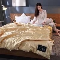50new 100 silk comforter summer blanket quilt duvet washable ice soft silk air conditioning comforter quilt blanket