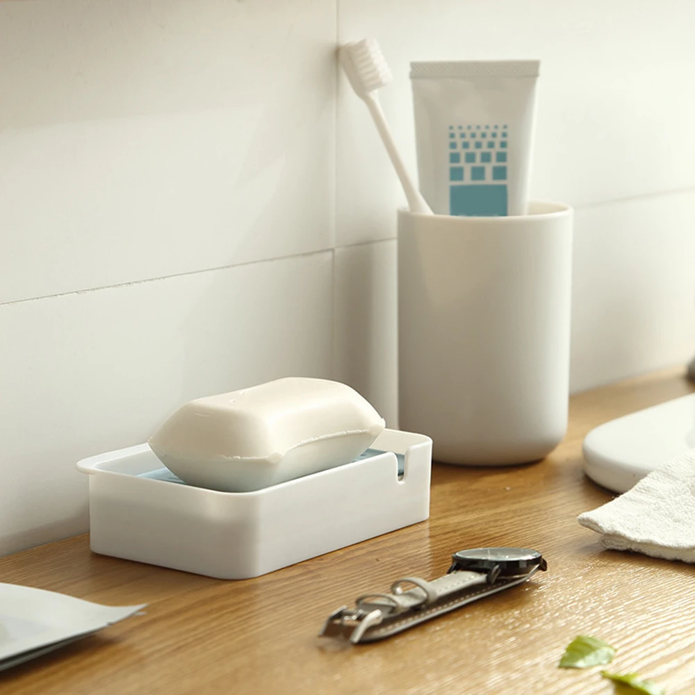 

Bathroom Flexible Soap Dishes Storage Holder Silicone Soapbox Plate Tray Drain Creative Bath Tools Box