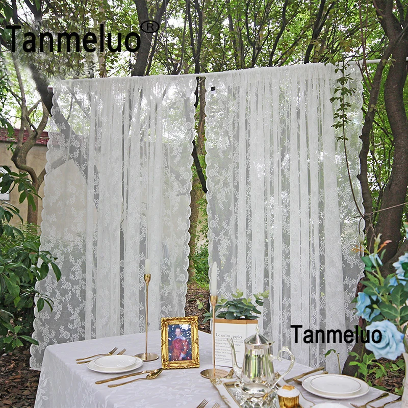 2 шт. белая Цветочная кружевная ткань для свадебных фонов|Фоны вечеринки| |