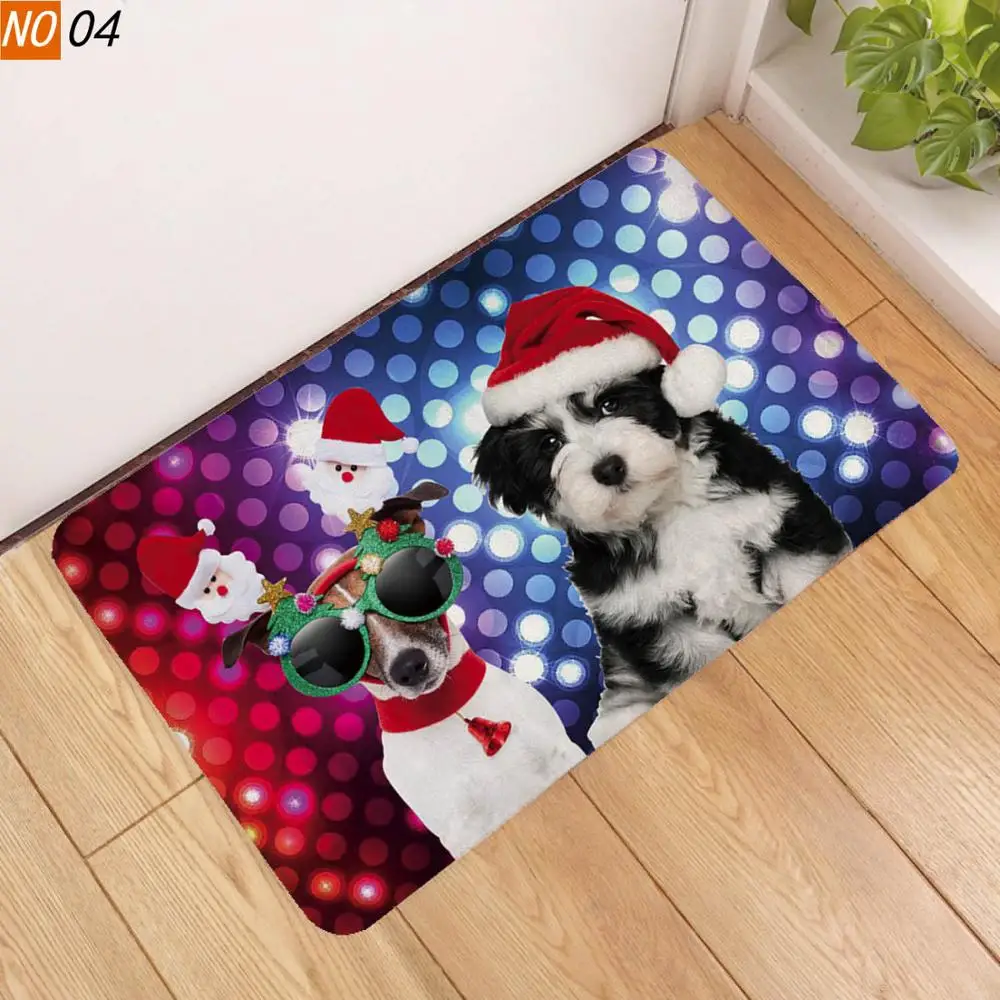 Противоскользящий коврик OIMG для ванной комнаты с 3D принтом Рождественский