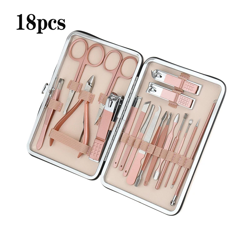 Портативный набор для маникюра и педикюра гигиенический из нержавеющей стали