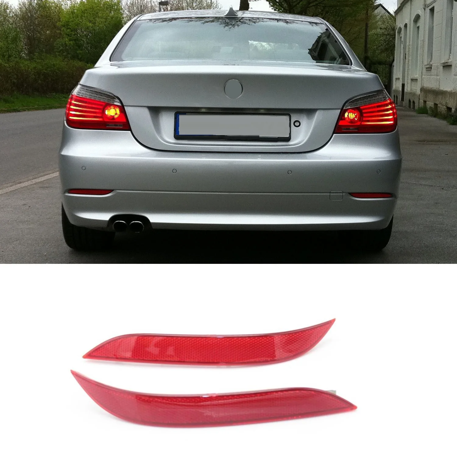 2 шт. левый и правый для BMW 5 серии E60 E61 2003 2004 2005 2006 2007 задний бампер угловой