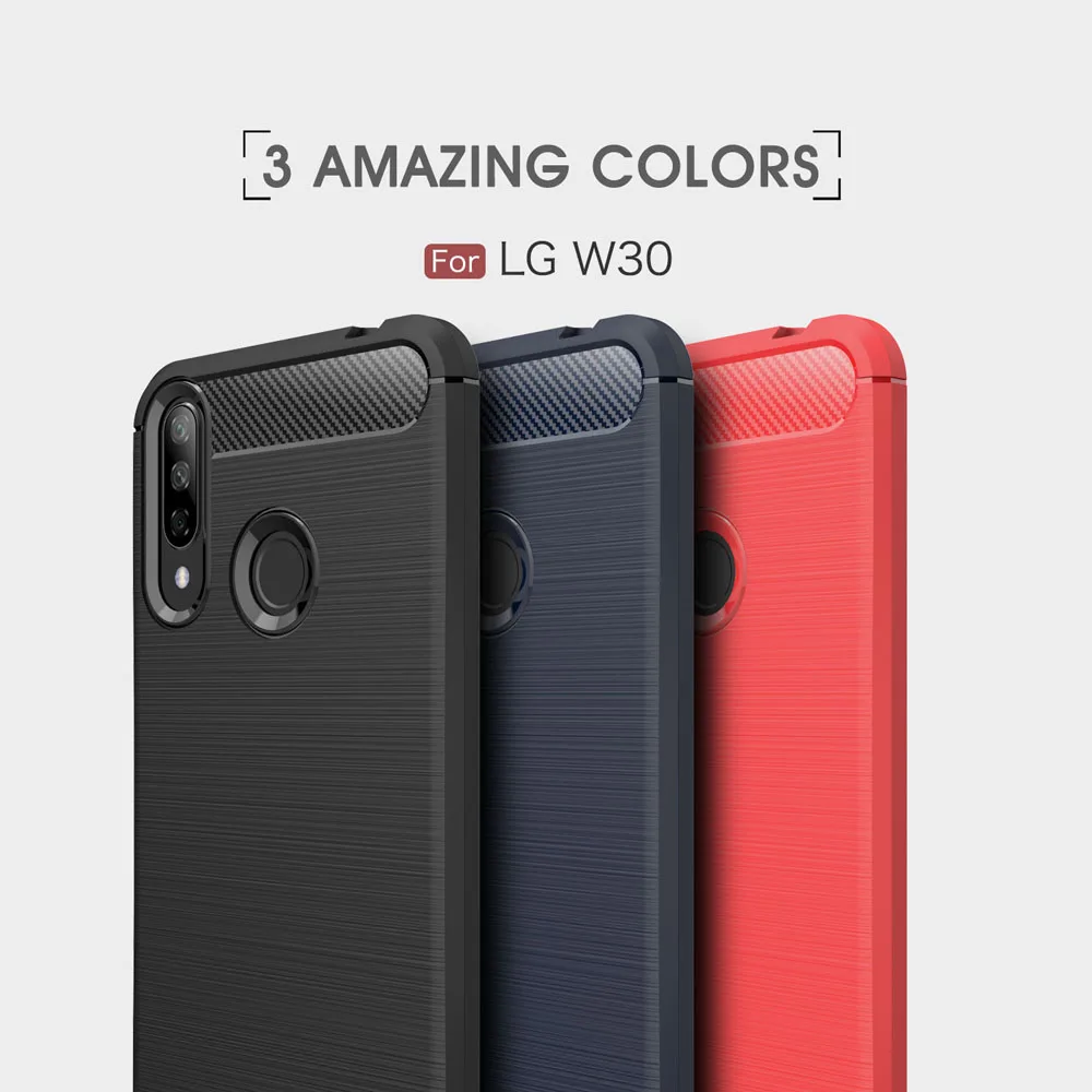 Чехол из углеродного волокна для LG W30 чехол K40S 41S W10 Q92 10 X2 K30 K51 S K61 Stylo 6 телефона