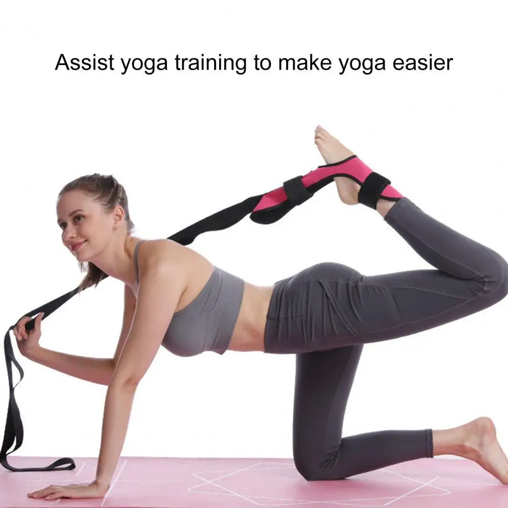

Yoga Ligament Stretching Belt High Elasticity Sweat Absorption Multi-purpose Fitness Exercise Stretching Band for Ballet