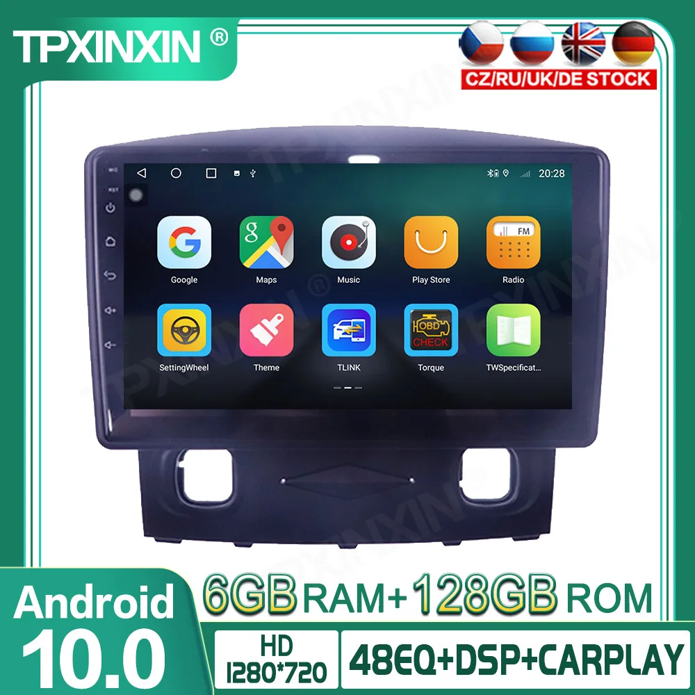 Автомобильное радио Carplay 6 + 128 ГБ для Ford Kuga 2008 Android 10 GPS-навигация мультимедийный