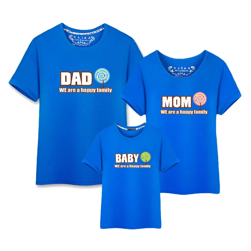 Мы счастливая семья Tumblr Мультяшные футболки Одежда для мамы и сына Daddys девочки