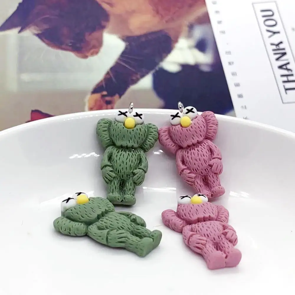 10 шт. 19*28 мм Kawaii полимерные Стразы плоские с оборота кабошон скраб животных