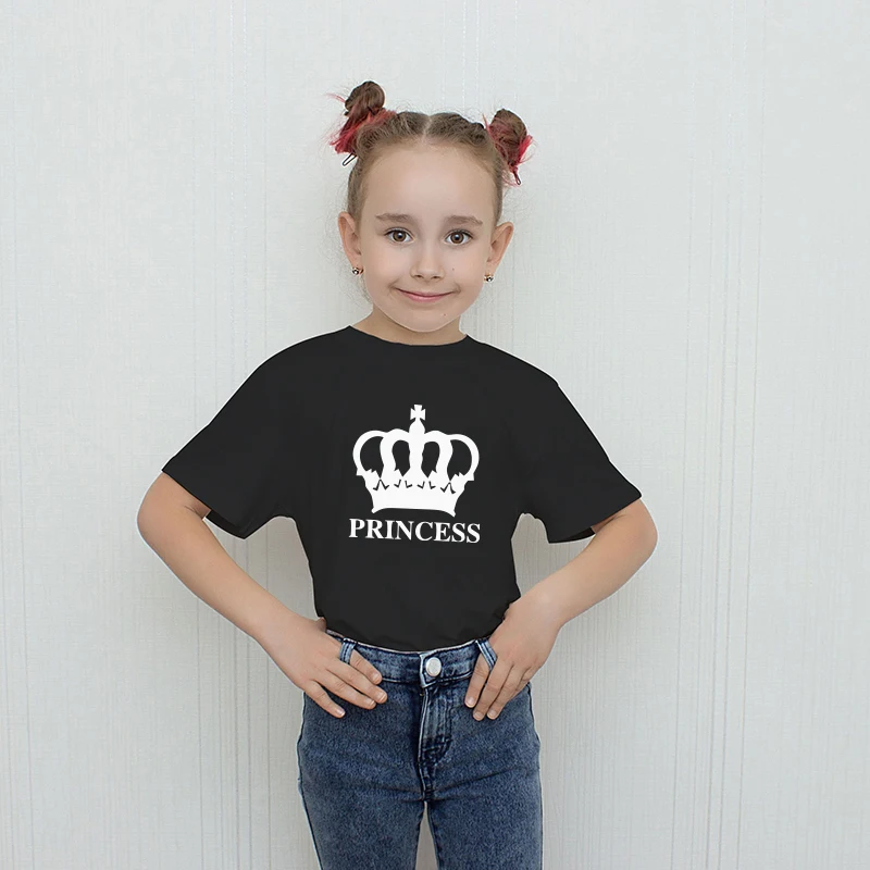Одинаковые наряды для семьи футболка с принтом короны малышей мамы детей