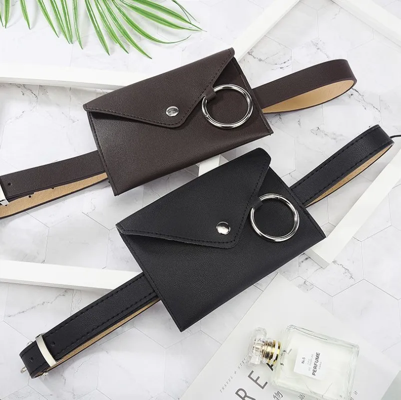 Сумка с ремнем и карманом для мобильного телефона модная женская кожаная