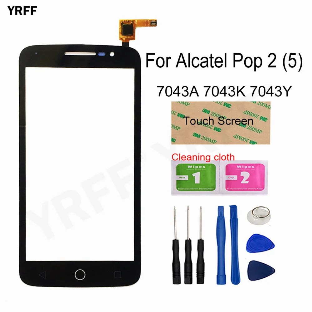 Для Alcatel Pop 2 (5) 7043 OT7043 7043A 7043K 7043Y сенсорный экран стеклянная панель дигитайзер