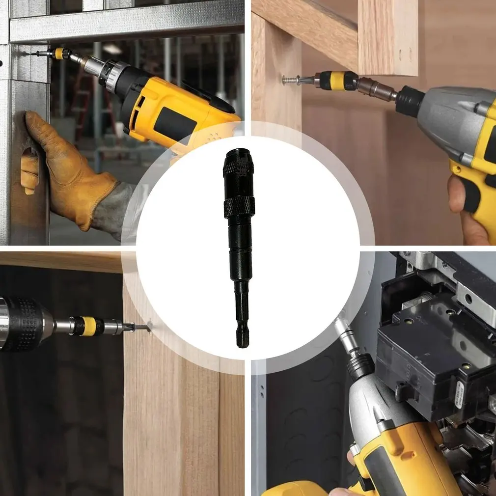 

1/4" Magnetic Screw Drill Tip Drill Screw Tool Quick Change Locking Bit Holder Drive Guide Drill Bit Extensions Pivot Drill