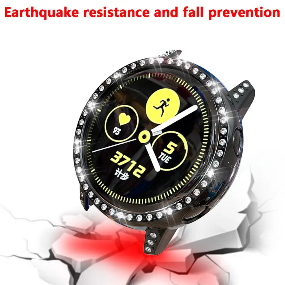 Алмазный протектор чехол для samsung galaxy watch активный экрана Бампер анти-осенний