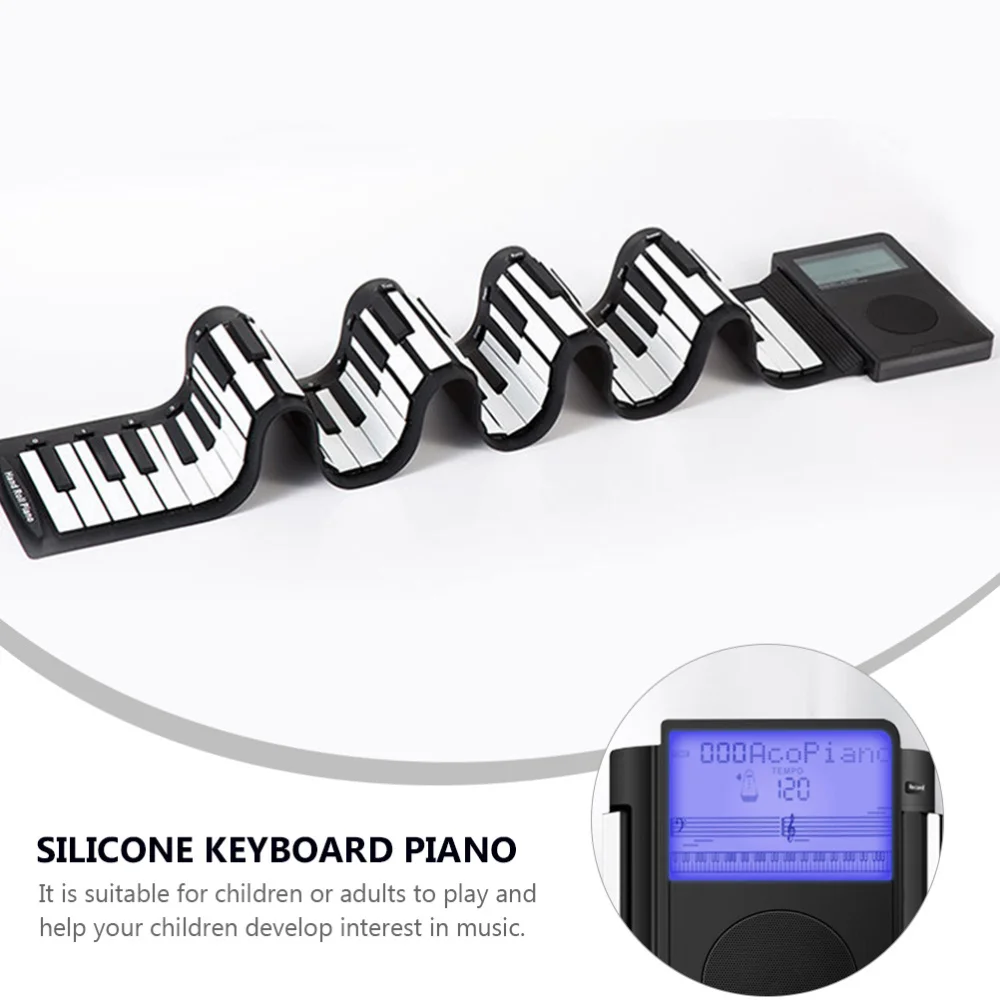 

1Pc 88 Keys Piano Electronic Hand Roll Piano Foldable Keyboard for Beginner