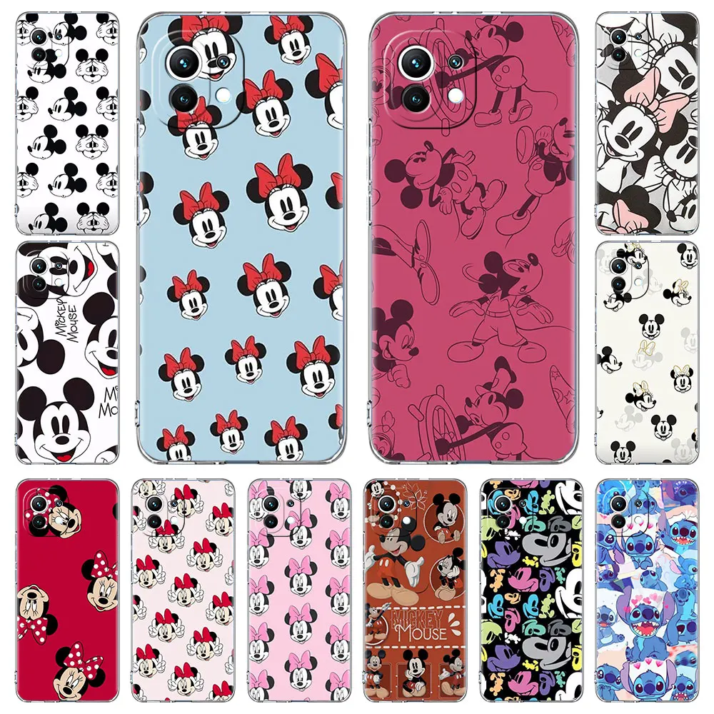 

Clear Case for Xiaomi Mi 11 10T Pro Note 10 Lite 9 SE Cases Luxury Transparent Soft TPU Cover Shell Mickey Mouse Cartoon LOVELY