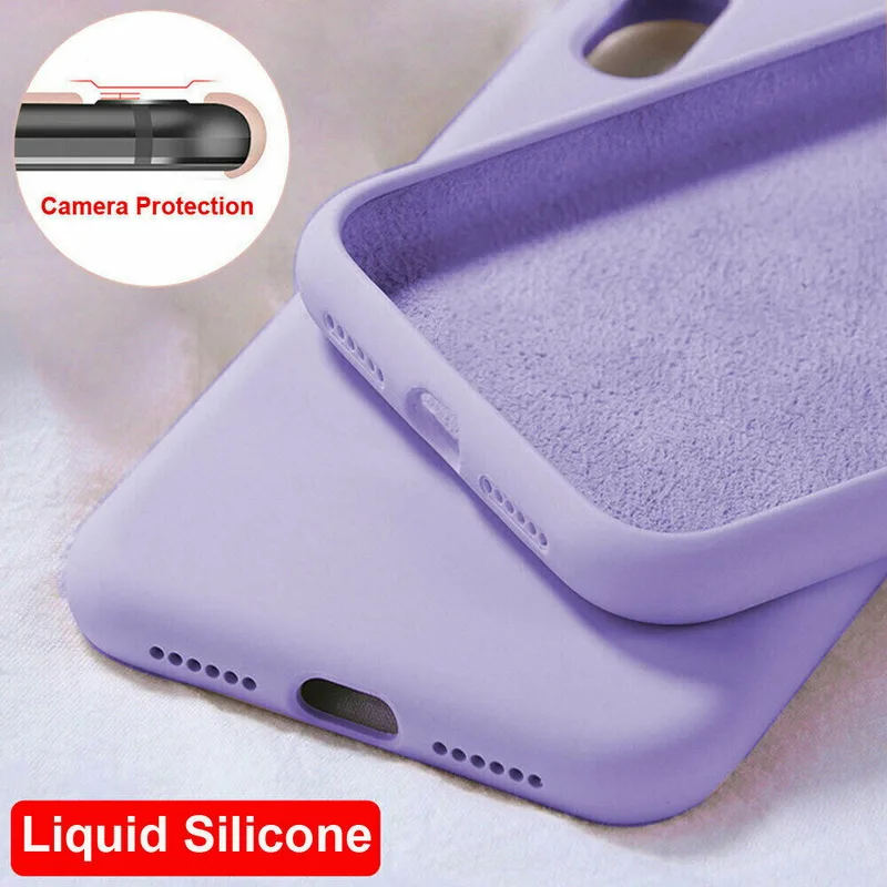 Lilac Purple For OPPO R17 R15 R11 Pro A83 F11 Shockproof Liquid Silicone Soft Thin Cover Case For OPPO Reno 10X Zoom F9 Pro A7X A3 A83 Coque - Цвет: Lilac Purple