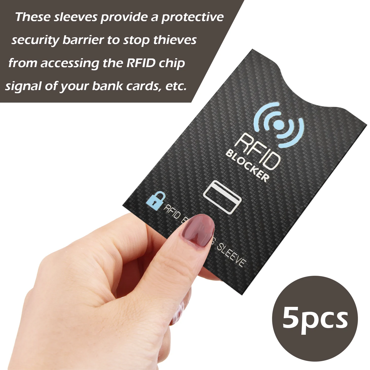 5 шт. защитные чехлы из алюминиевой фольги с блокировкой RFID | Безопасность и
