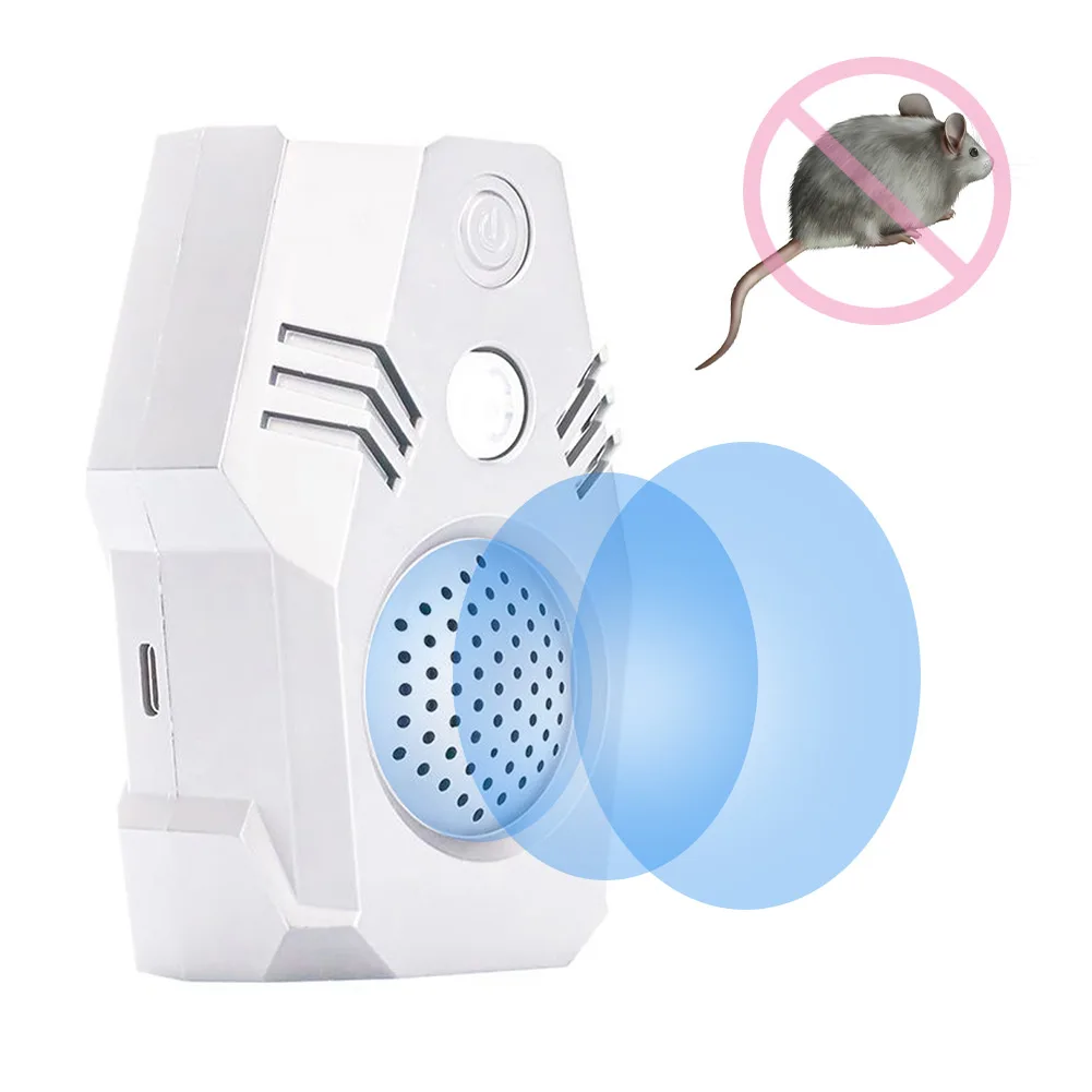 

Mouse Repellent 4 Modes Electronic Garden 4 In 1 Home Office Pest Control Ultrasonic Wave Plug And Play With LED Flashlight