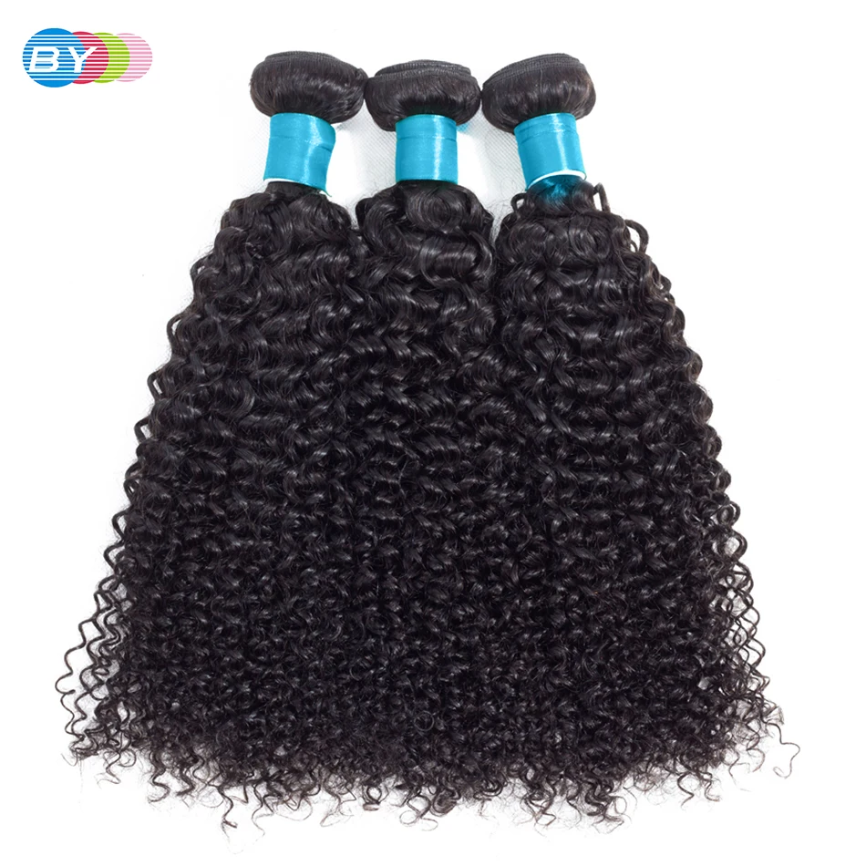 Малазийские кудрявые накладные человеческие волосы 3/4 шт. Человеческие Remy Волосы