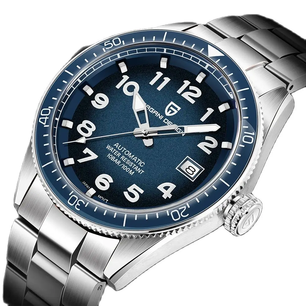 

Часы наручные мужские механические, роскошные спортивные брендовые автоматические водонепроницаемые из нержавеющей стали