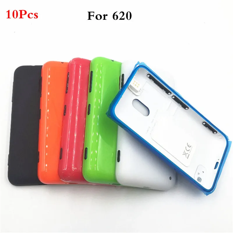 

10Pcs Battery Door Back Cover Housing Case For Nokia Lumia 620 N620 With Power Volume Buttons