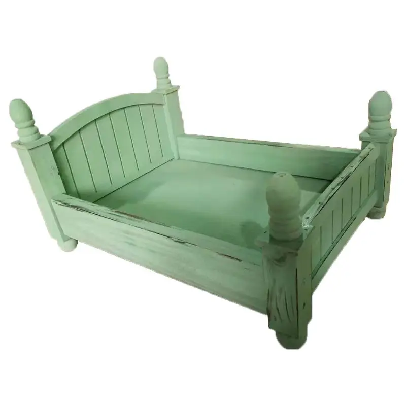 

Wood Bed Newborn Photography Props Infant Taking Photo Background Accessories
