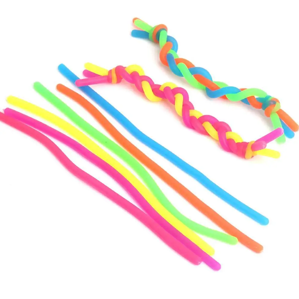 

Montessori Fidget Toys Soft Rubber Tpr Noodle Rope Drawstring Toy