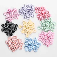 24pcs bag 9 color childrens color resin button diy clothing button two eye shirt button clothing accessories