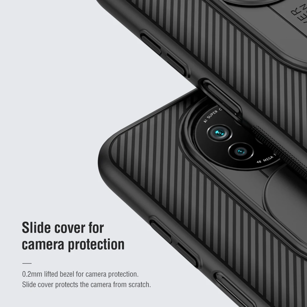 Camera Protection Case for Xiaomi Redmi Note 9T 5G NILLKIN CamShield Slide Cover Protect Camera Lens Cases For Redmi Note 9T