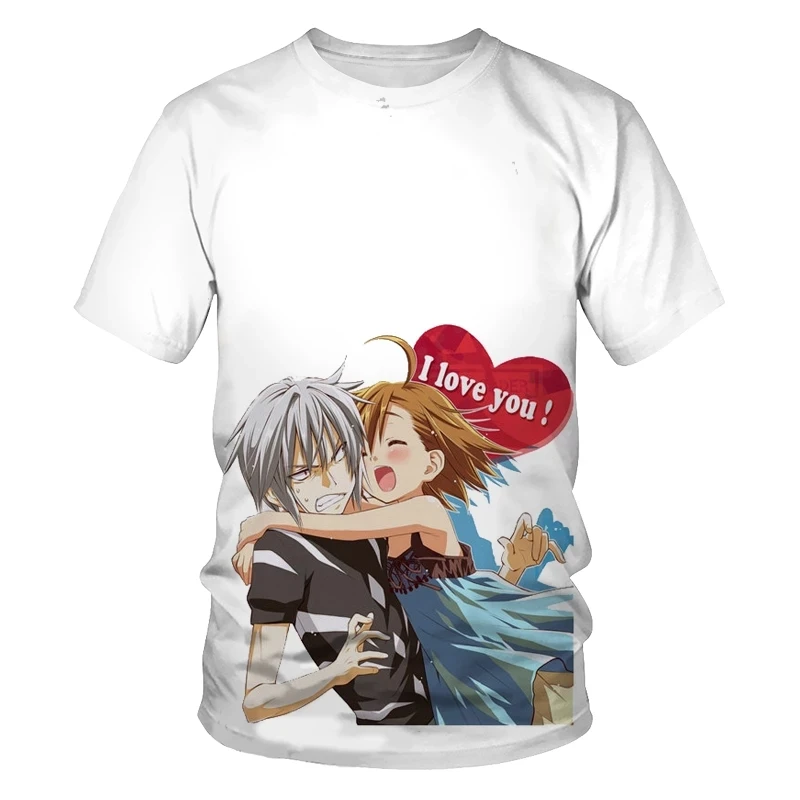 

New Japanese animation 3D printing unisex minimalist style cartoon animation men's sports T-shirt oversize male/universal shirt