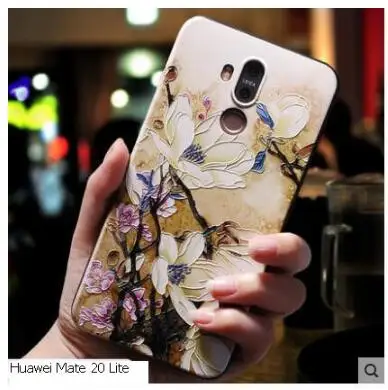 Чехол для Huawei mate 10 lite матовый мягкий чехол из ТПУ с 3D тиснением 20 fundas | Мобильные