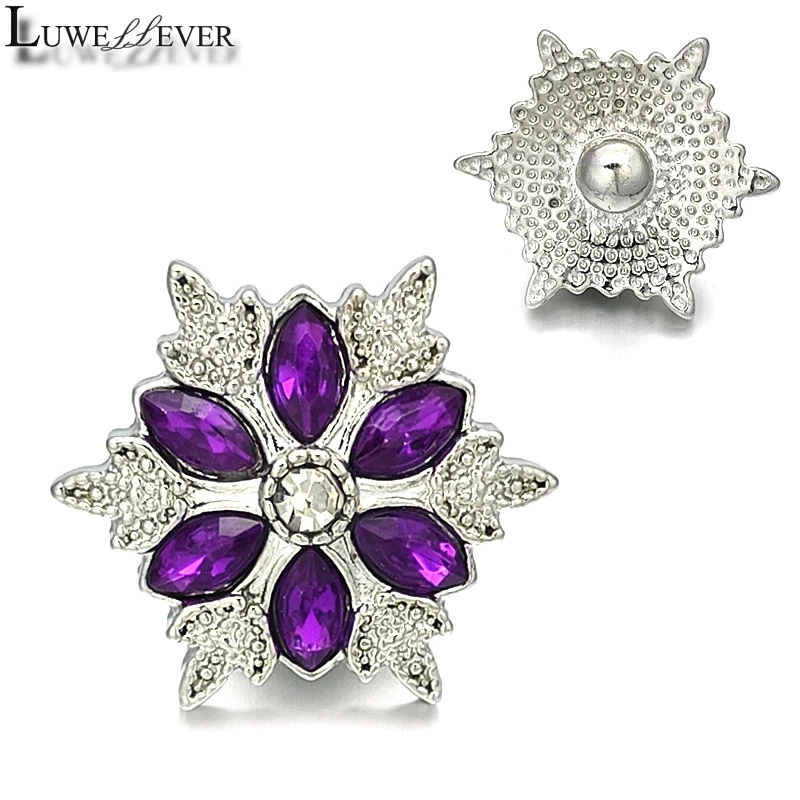 

Luwellever Component w480 Crystal 18mm Metal Snap Button For Bracelet Necklace Interchangeable Jewelry Accessorie Findings