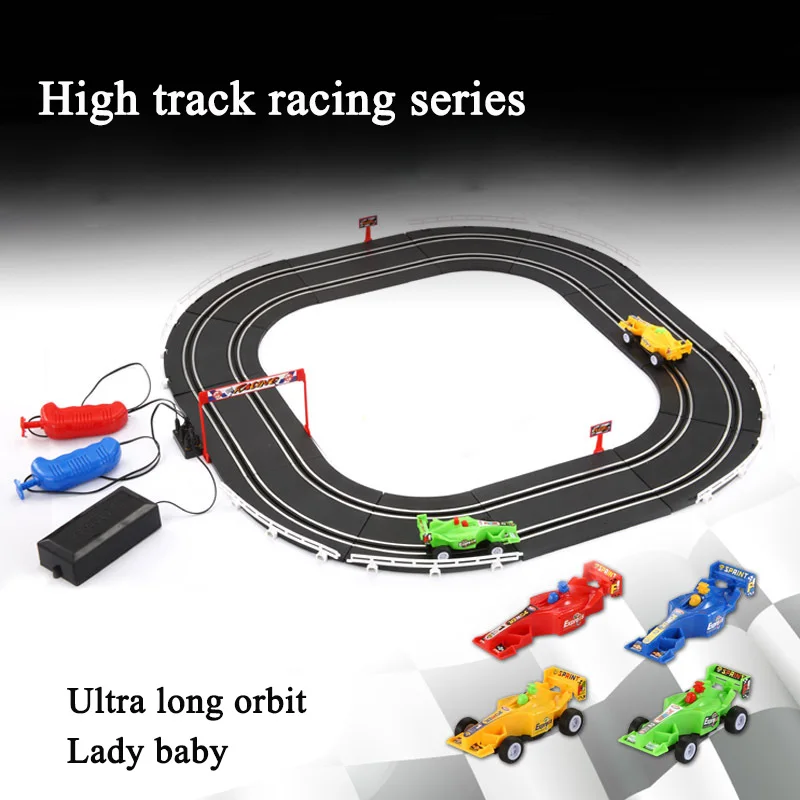 Electric Autorama Racing Track Railway Toys Suit High-speed Circuit Voiture Double Rail Car Slot Hand-cranked Toy For Boy | Игрушки и