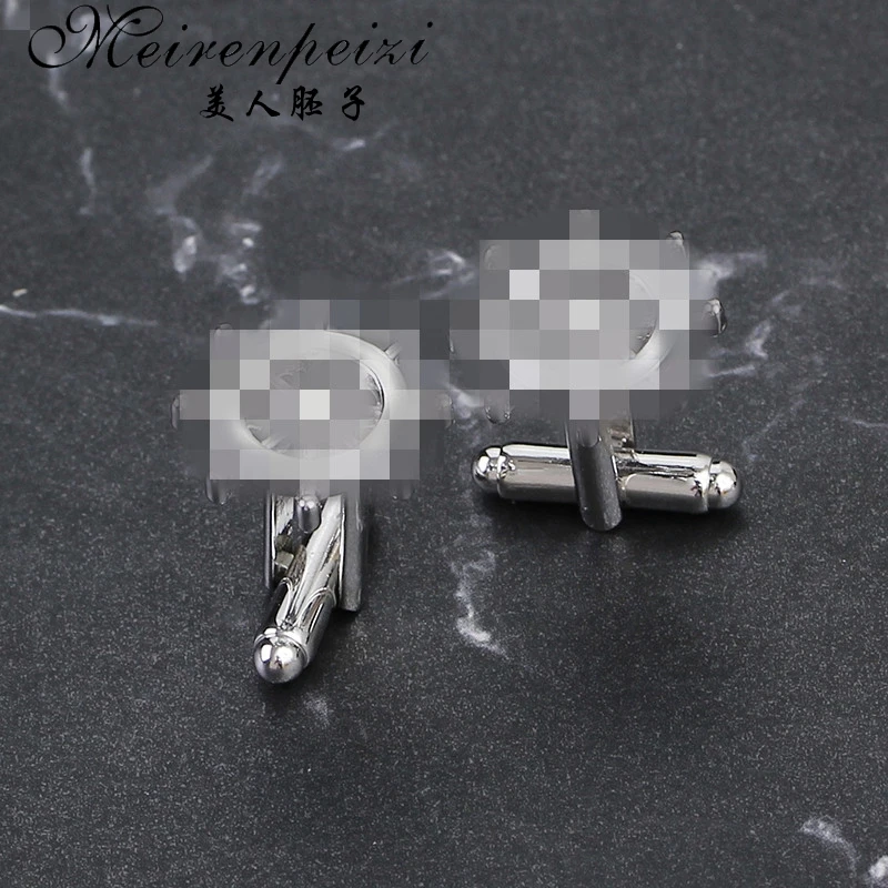 Мужские блестящие запонки с серебряным покрытием 1 пара|steering wheel cufflinks|wheel cufflinksmens
