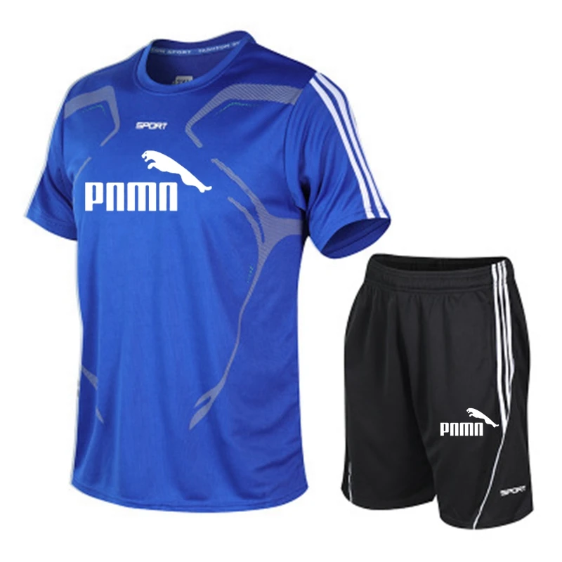 

2021 men's casual suit fashion 2-piece short-sleeved T-shirt shorts suit men's sportswear track suit summer sportswear