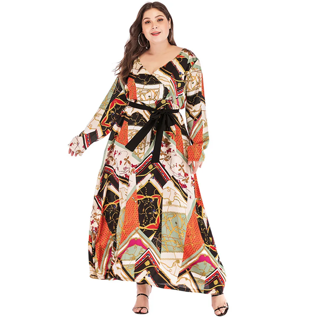 Женское длинное платье с цветочным принтом в стиле бохо|Женские платья| |