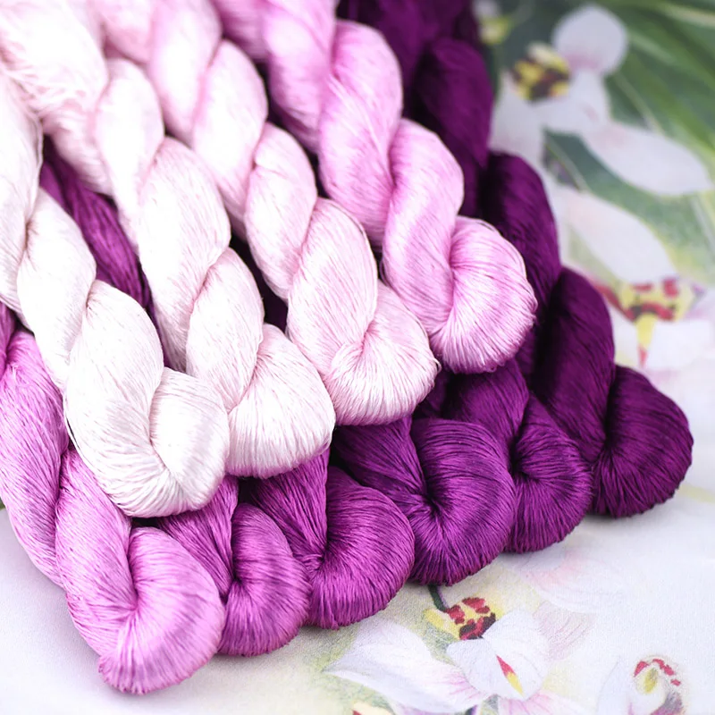 1 шт./400 м шелковая вышивка/100% Шелковая нить/ручная вышивка крестом/mauveine /10 чистых