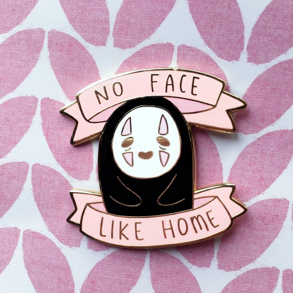 

Cute No Face Like Home Hard Enamel Pin Spirited Aways Anime Movie Fans Collectible Medal Brooch Backpack Jewelry Unique Gift