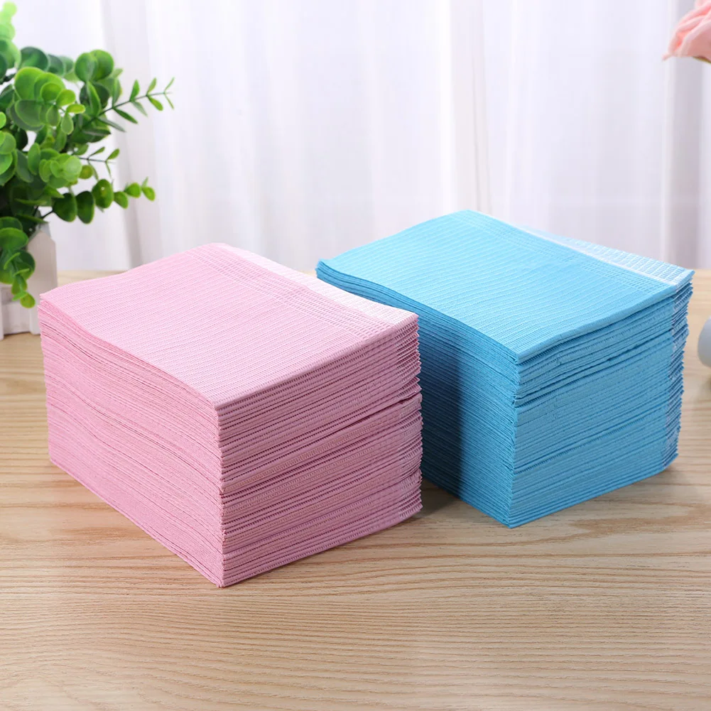 Медицинская Бумага нагрудник для гигиены зубов шейный платок водонепроницаемая