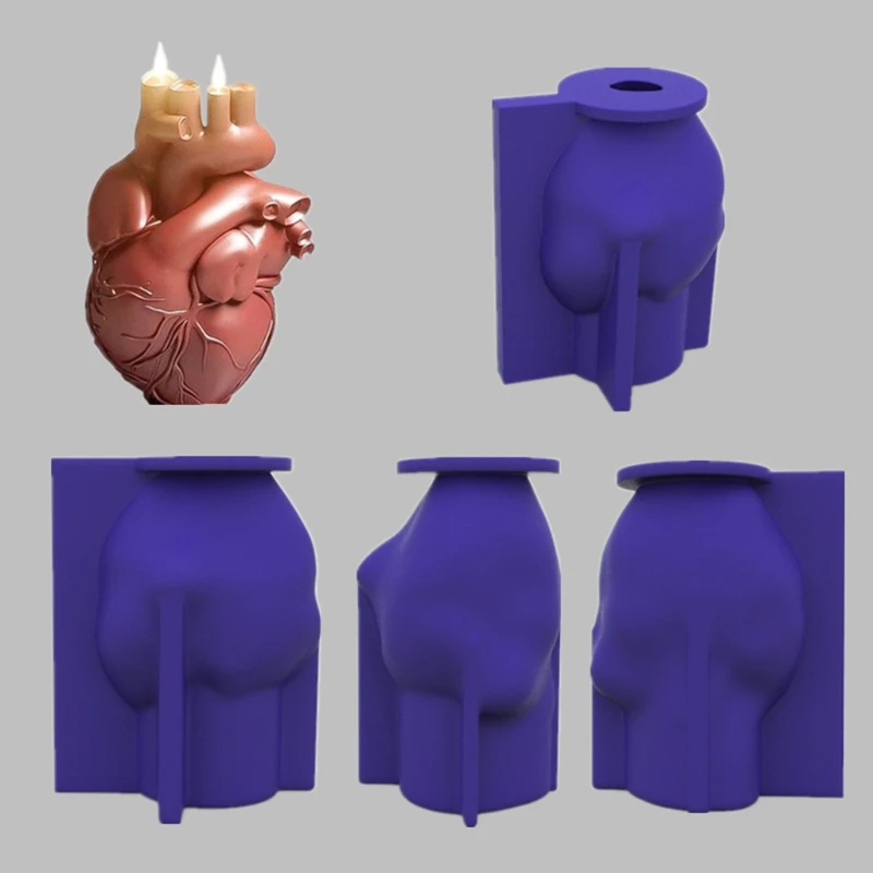 

3D Heart Silicone Mold Candle Wax Soap Mold Handmade Resin Clay Plaster Epoxy Mould DIY Cake Chocolate Decorating Tools