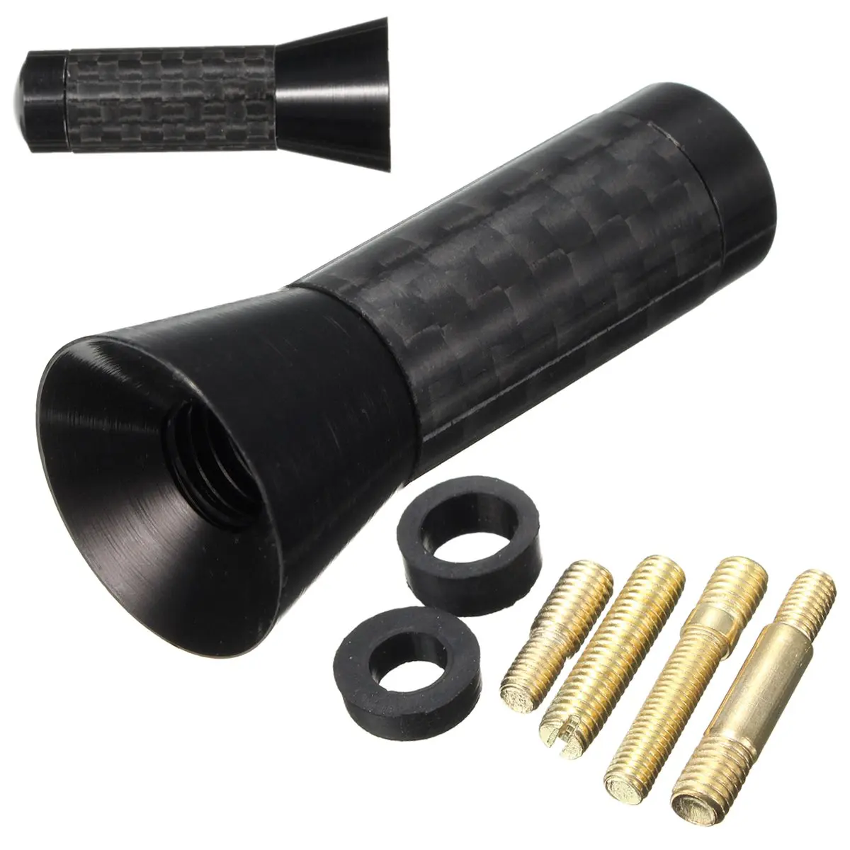 Универсальная автомобильная мини антенна из углеродного волокна 3 5 см 1 38