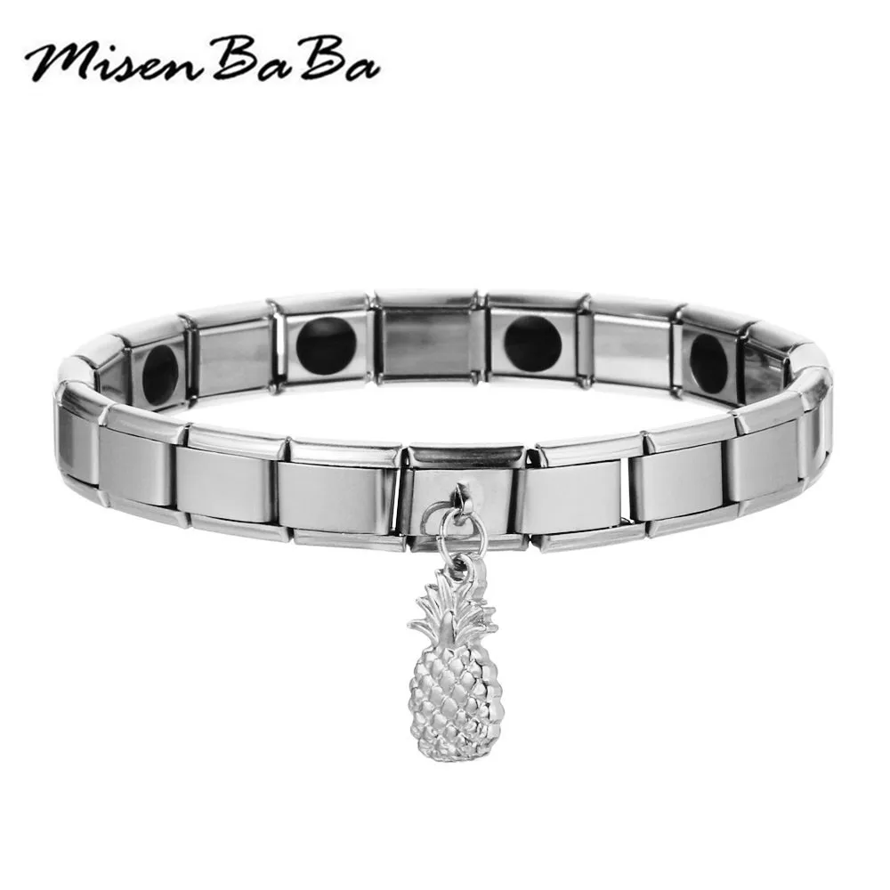 Новый дизайн эластичные Нержавеющая сталь здоровья браслет с германием терапии