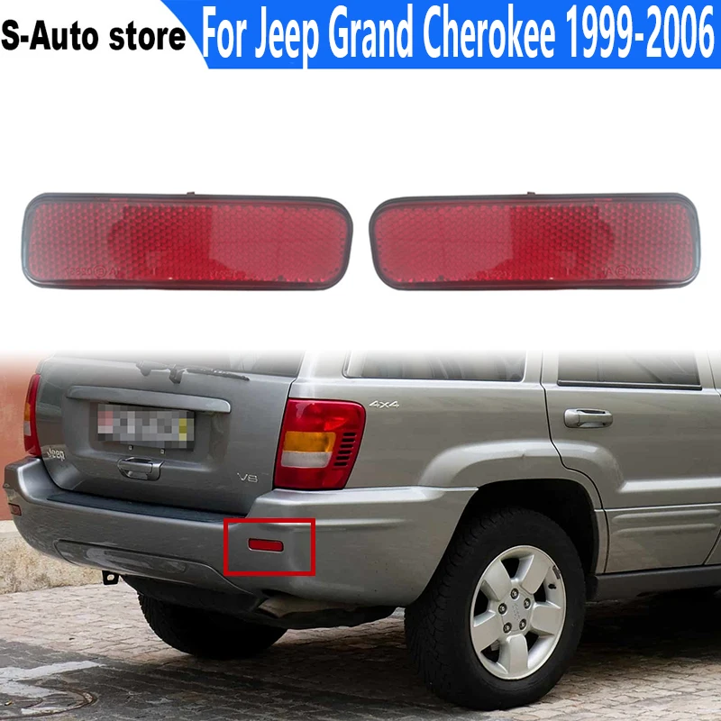 Rear bumper reflector is suitable For Jeep Grand Cherokee 1999-2005 2006 Car rear bumper reflector brake light indicator light