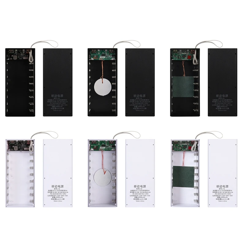 18650 Batteries Standard Container Detachable Power Bank Holder Case 16 Slot DIY Tools |
